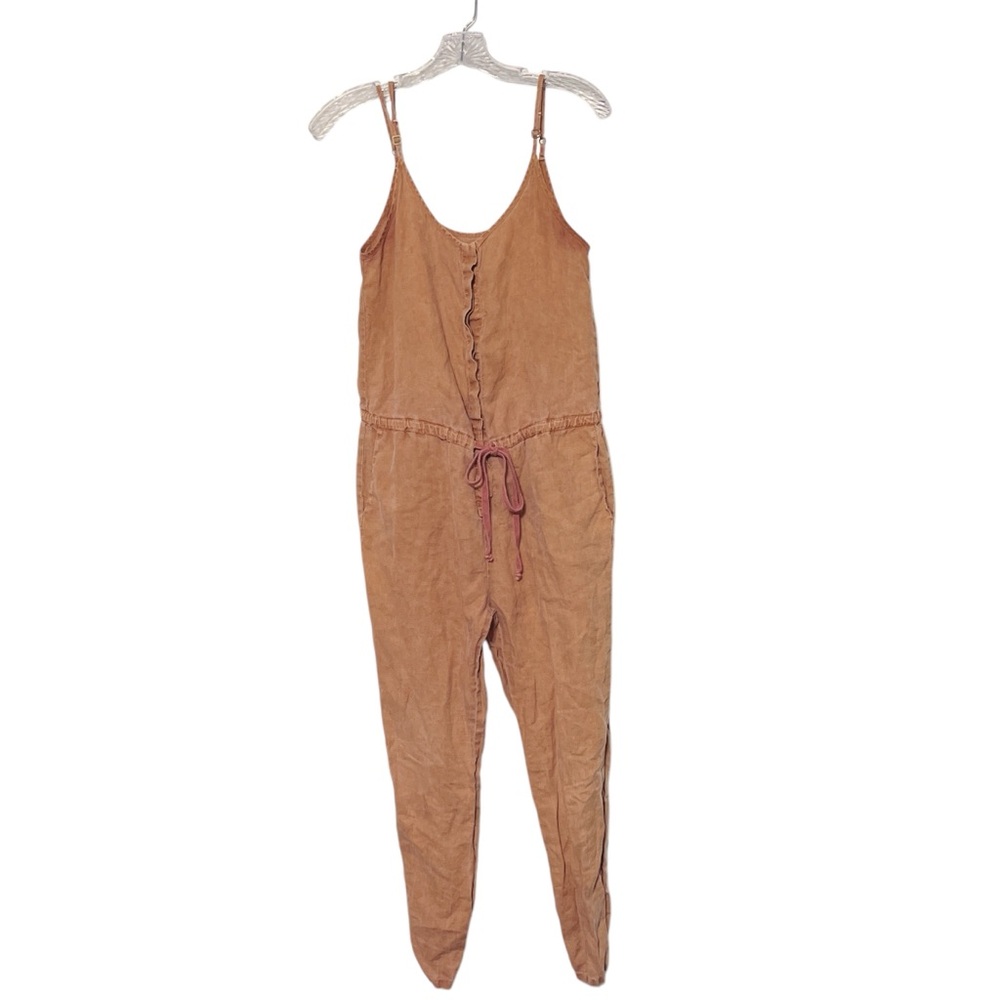 Enza Costa Distressed‎ French Linen Overalls Size 0 TerracottaFall Soft …